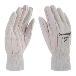 GUANTE DE LONA DOBLE PALMA BLANCO