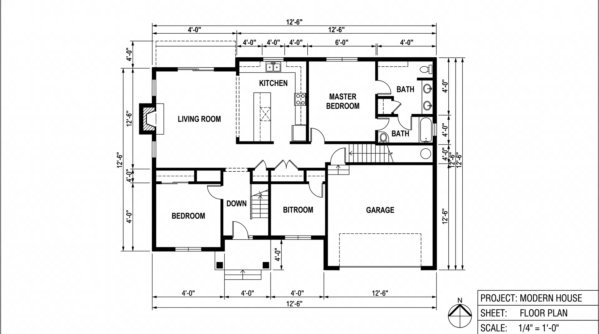 2D Floor Plan → 3D House - Before