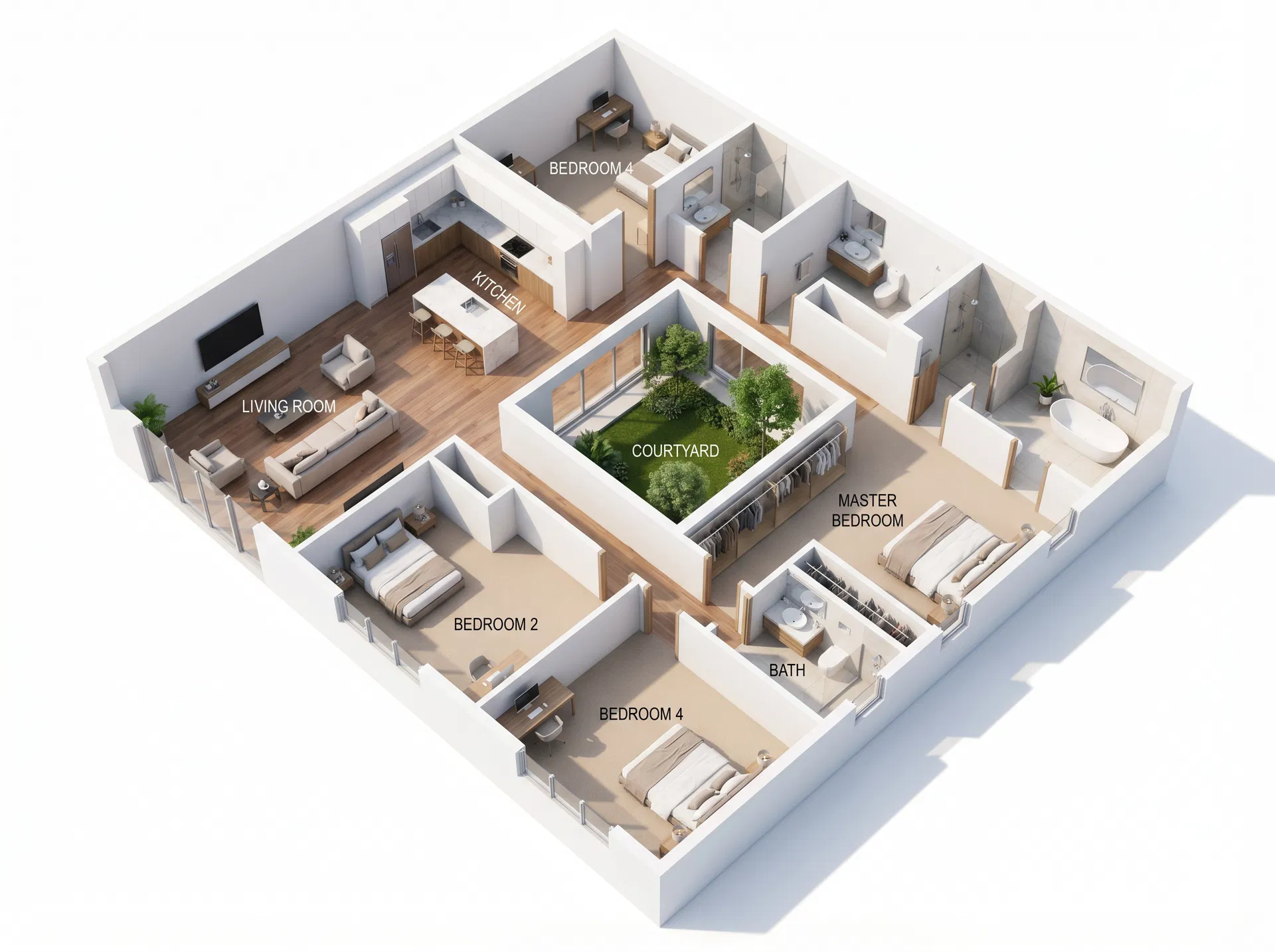 4-Bedroom Villa Plan