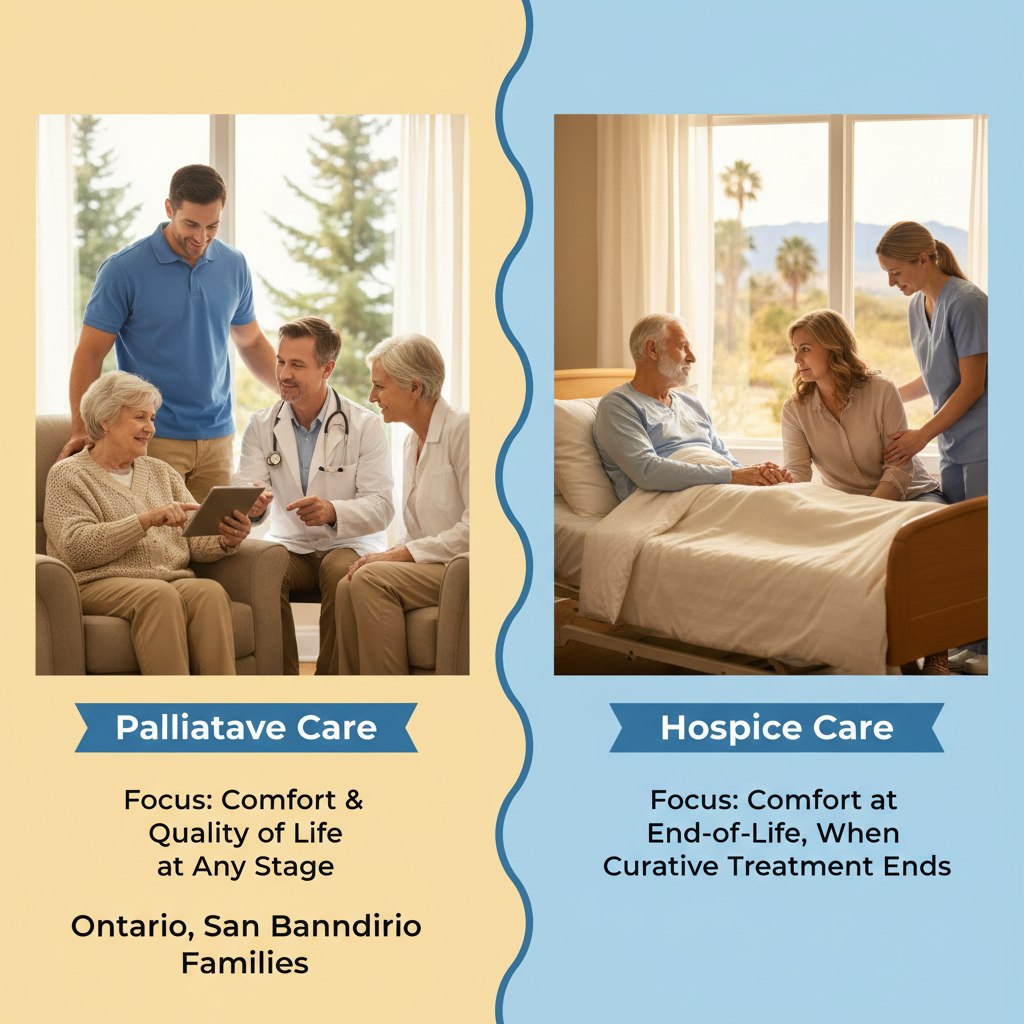 Palliative Care vs Hospice Care: What Ontario, San Bernardino County Families Need to Know