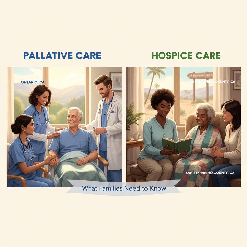 Palliative Care vs Hospice Care: What Ontario, San Bernardino County Families Need to Know