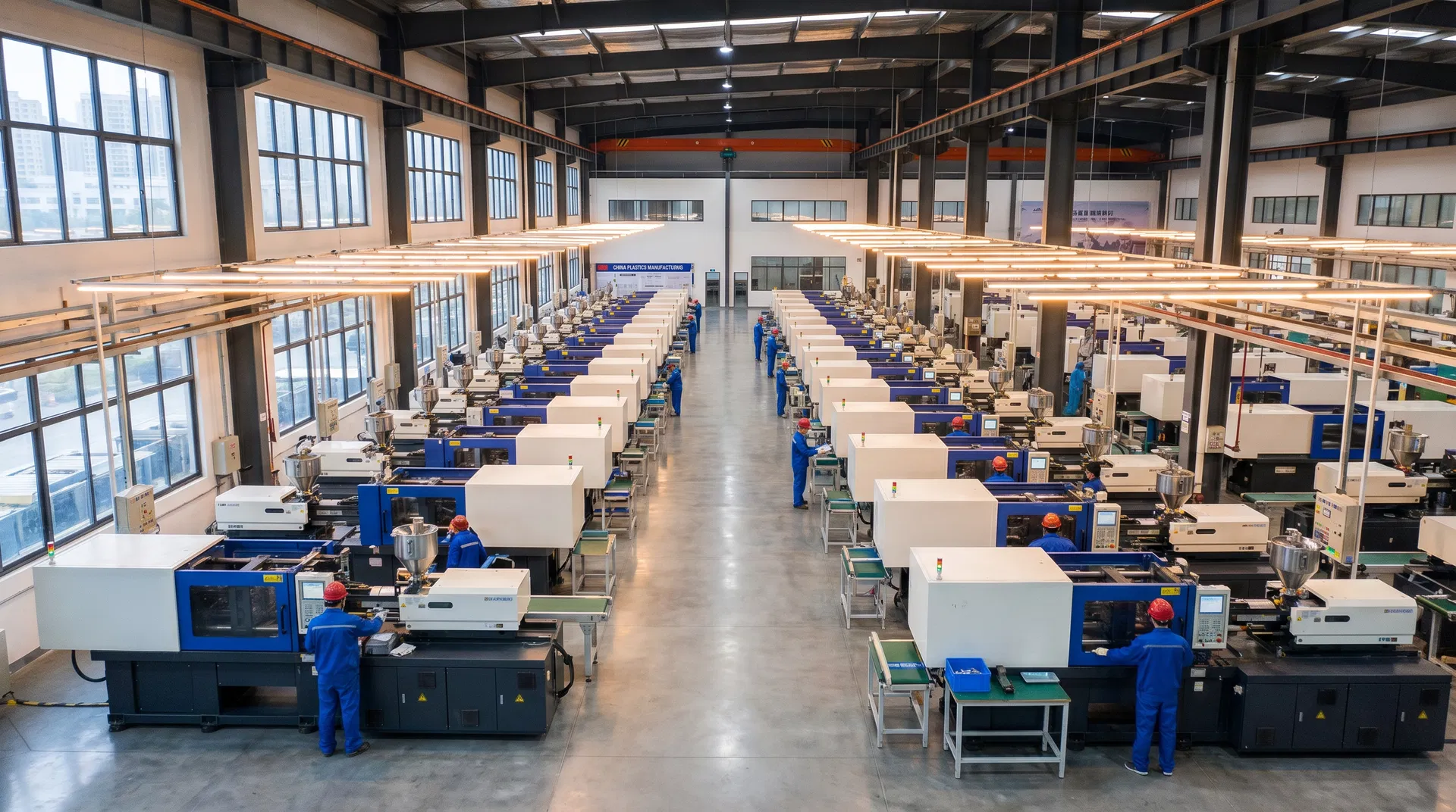 Injection molding factory production line