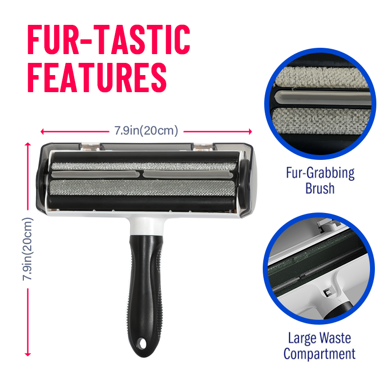 Pet hair removal roller