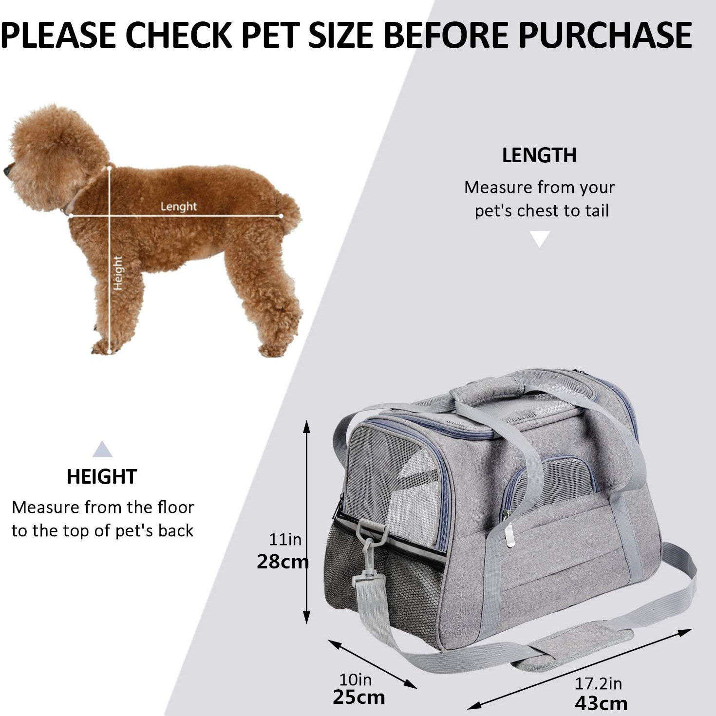 Heavy-duty portable nylon pet carrier 3