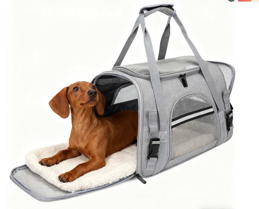 Heavy-duty portable nylon pet carrier