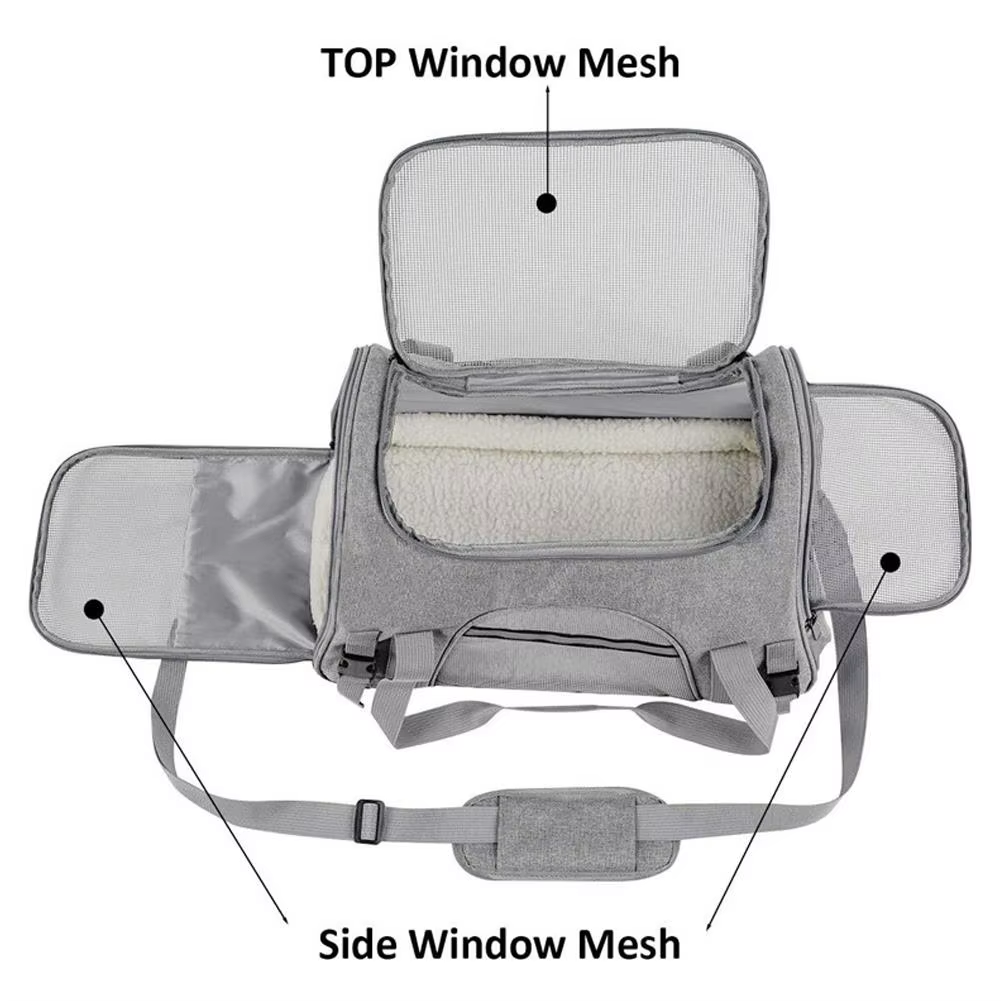 Heavy-duty portable nylon pet carrier 2