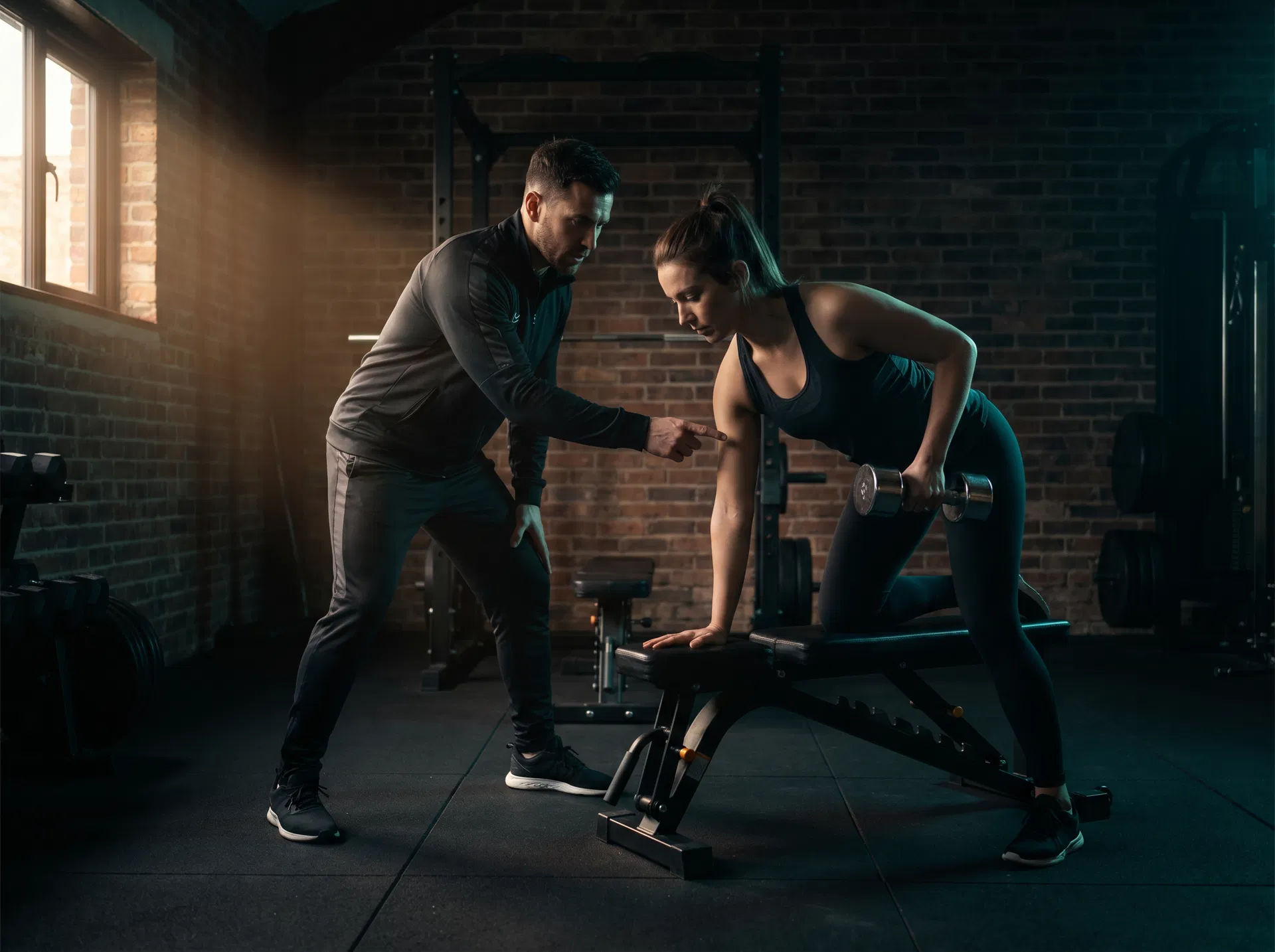 Personal training coaching session
