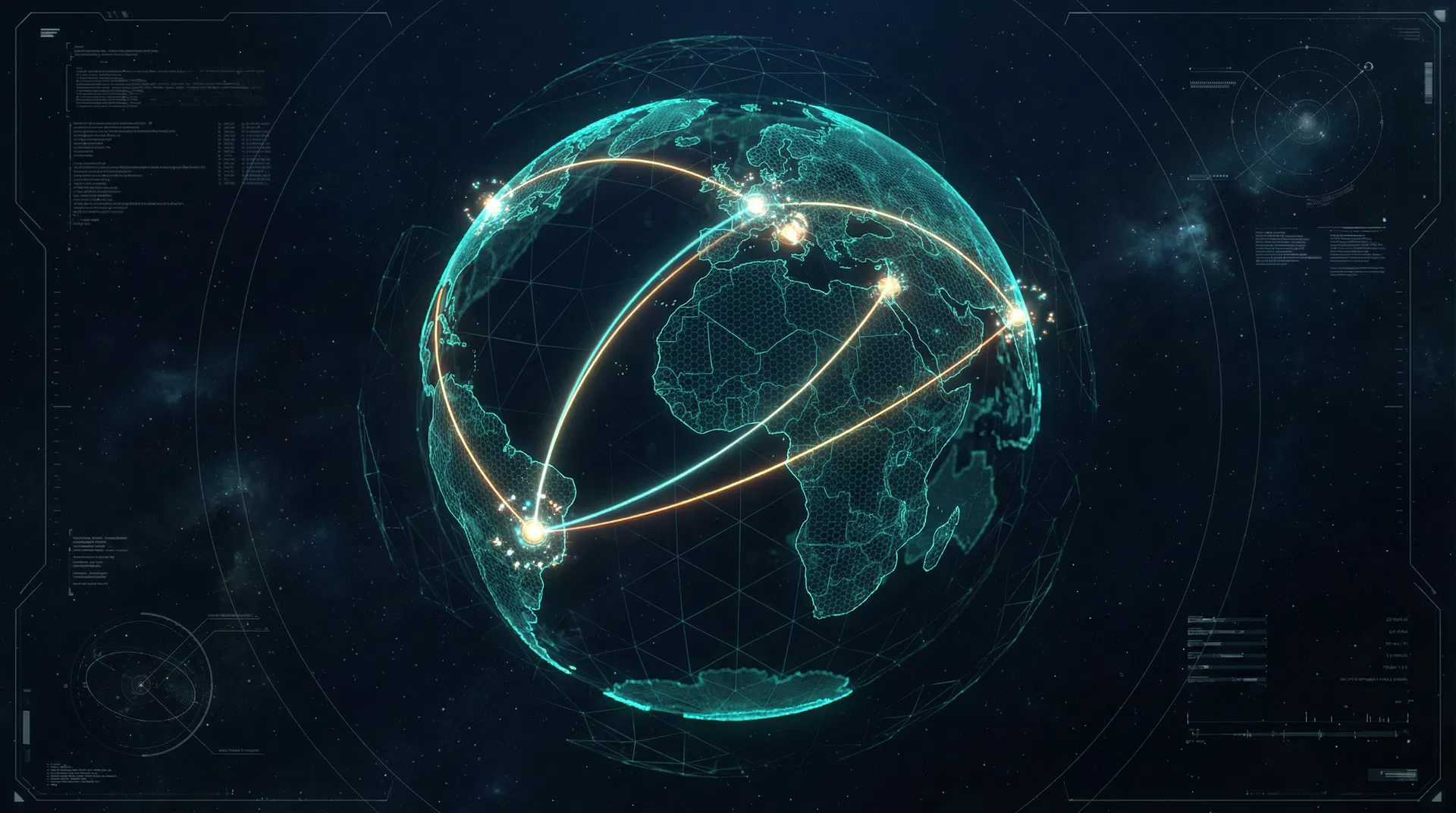 Supply chain globe visualization