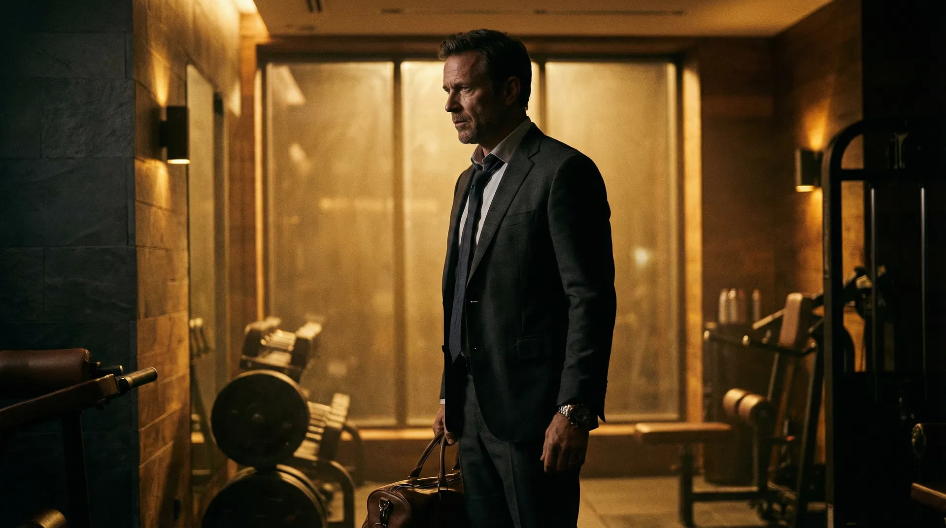 Executive in premium training environment