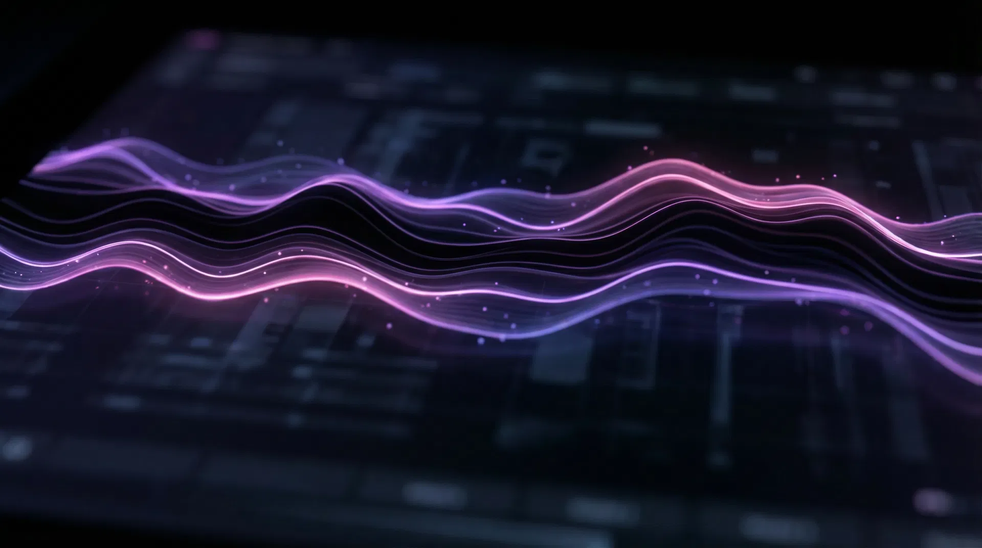 Abstract sound wave pattern representing music growth features