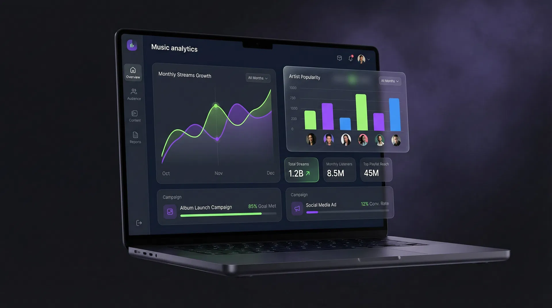 ViralMusicPlug Dashboard
