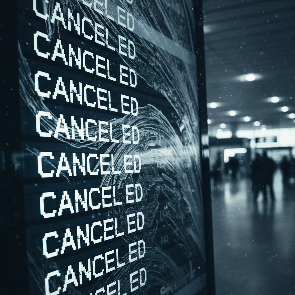 Хаос у небі: Потужний зимовий шторм у США призвів до скасування понад 12 тисяч авіарейсів