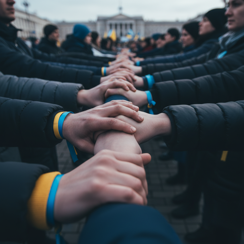 Український «Ланцюг єдності» в Буенос-Айресі: Діаспора відзначила День Соборності біля пам’ятника Шевченку