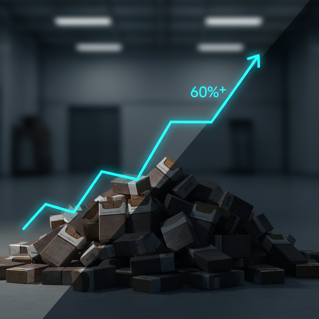 Бюро економічної безпеки: Вартість вилученого нелегального тютюну зросла майже на 60%, сягнувши 2,23 млрд грн