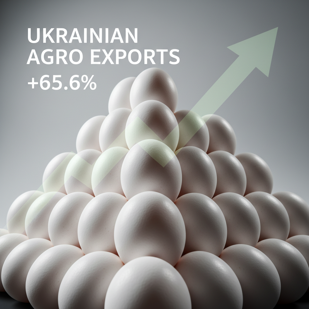 Український агросектор демонструє зростання: експорт яєць у 2025 році зріс на 65,6%