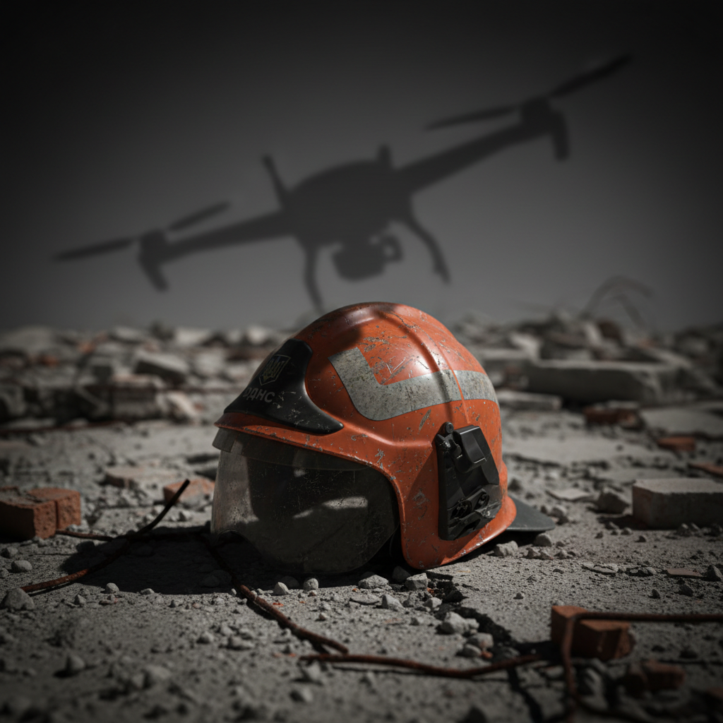 Цинічна атака: Російський дрон повторно вдарив по рятувальниках ДСНС у Слов'янську