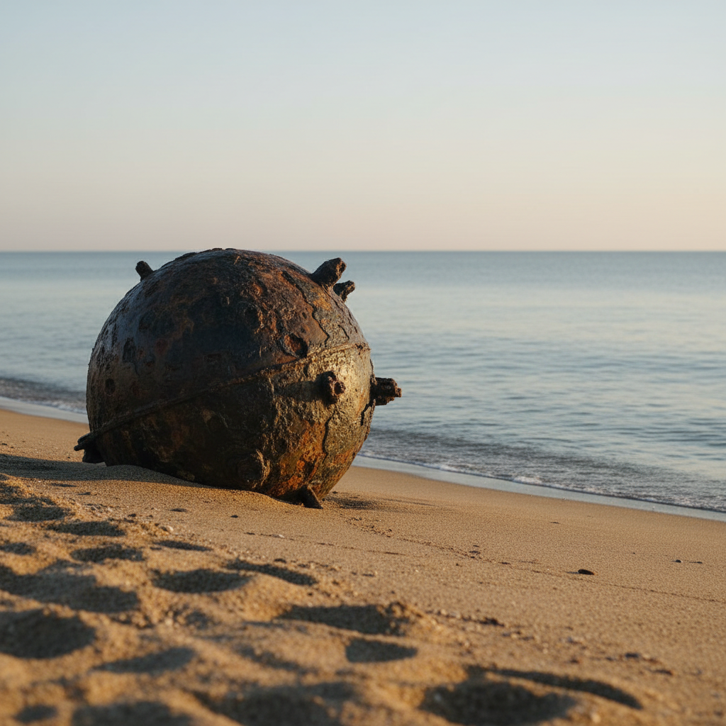 На румунському пляжі поблизу Мідії виявили морську міну, її знешкодили військові