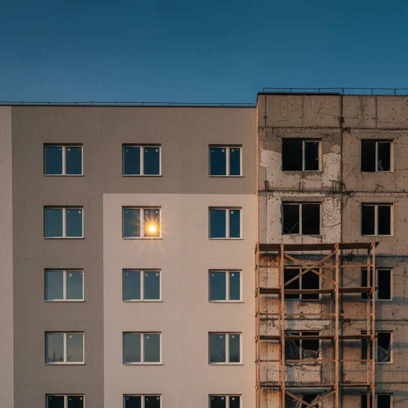 У Тростянці повністю відновили багатоповерхівку, пошкоджену обстрілами, – 30 сімей повертаються додому