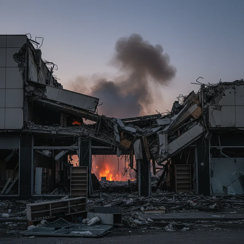 Російські окупанти обстріляли магазин у Барвінковому: семеро поранених та масштабна пожежа