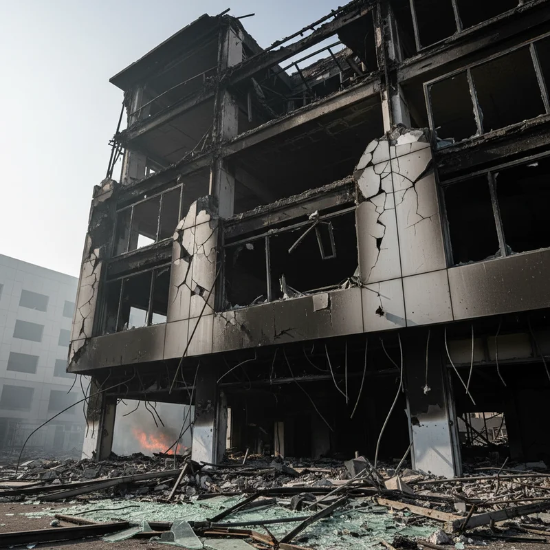 Російські окупанти атакували магазин у Барвінковому: 10 постраждалих, виникла пожежа