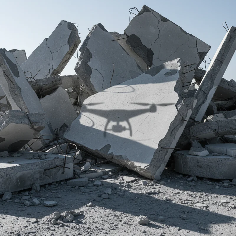 Російський дрон-камікадзе майже повністю знищив будівлю райадміністрації у Новгород-Сіверському