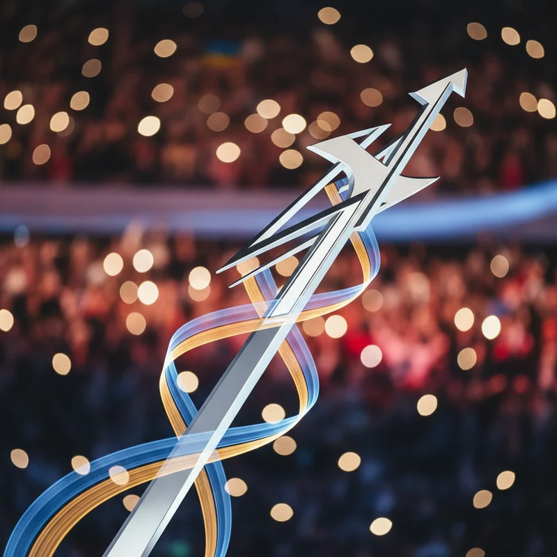 Українські лижні акробати Дмитро Котовський та Ангеліна Брикіна на церемонії закриття Зимових Ігор-2026