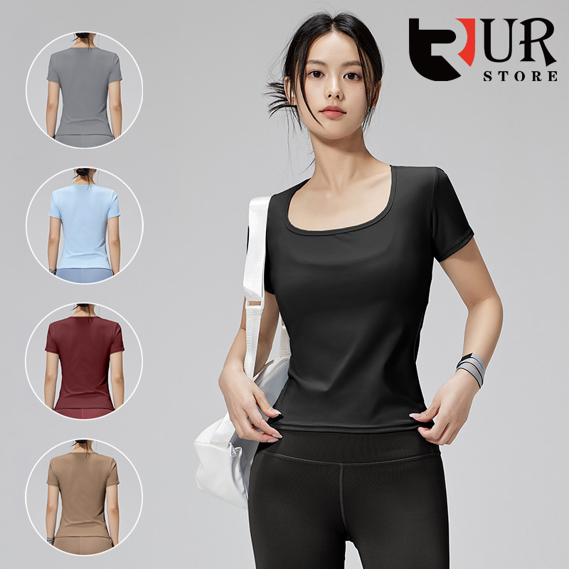 方领瑜伽短袖