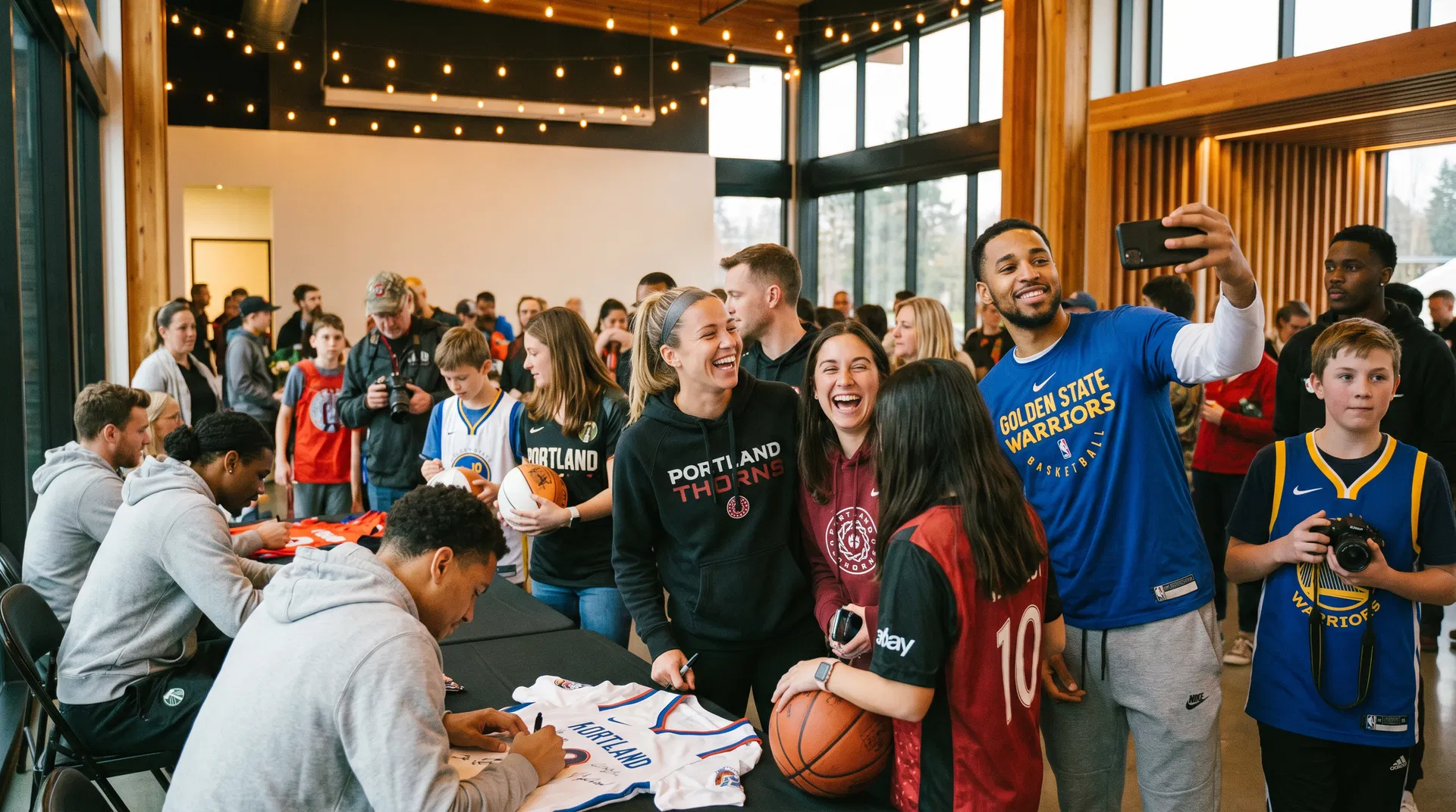 選手と直接会って交流する