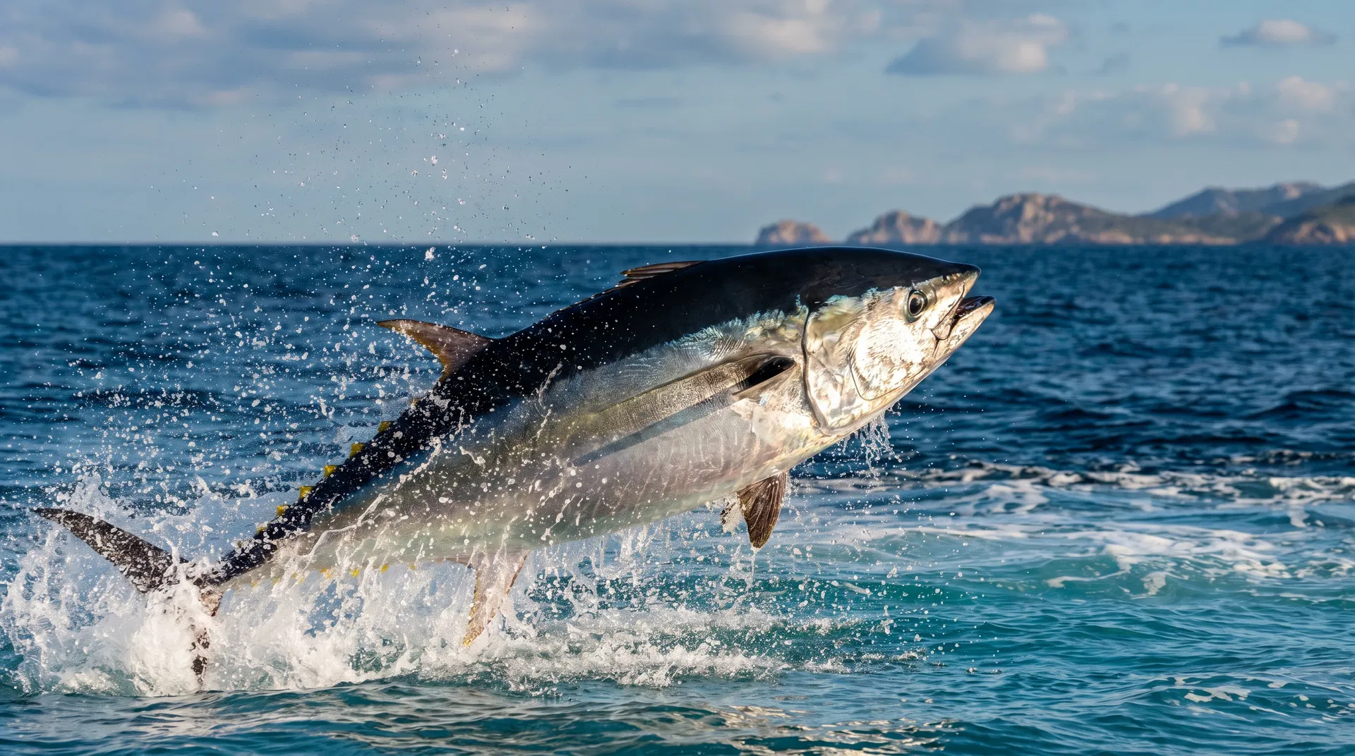 Bluefin tuna in action