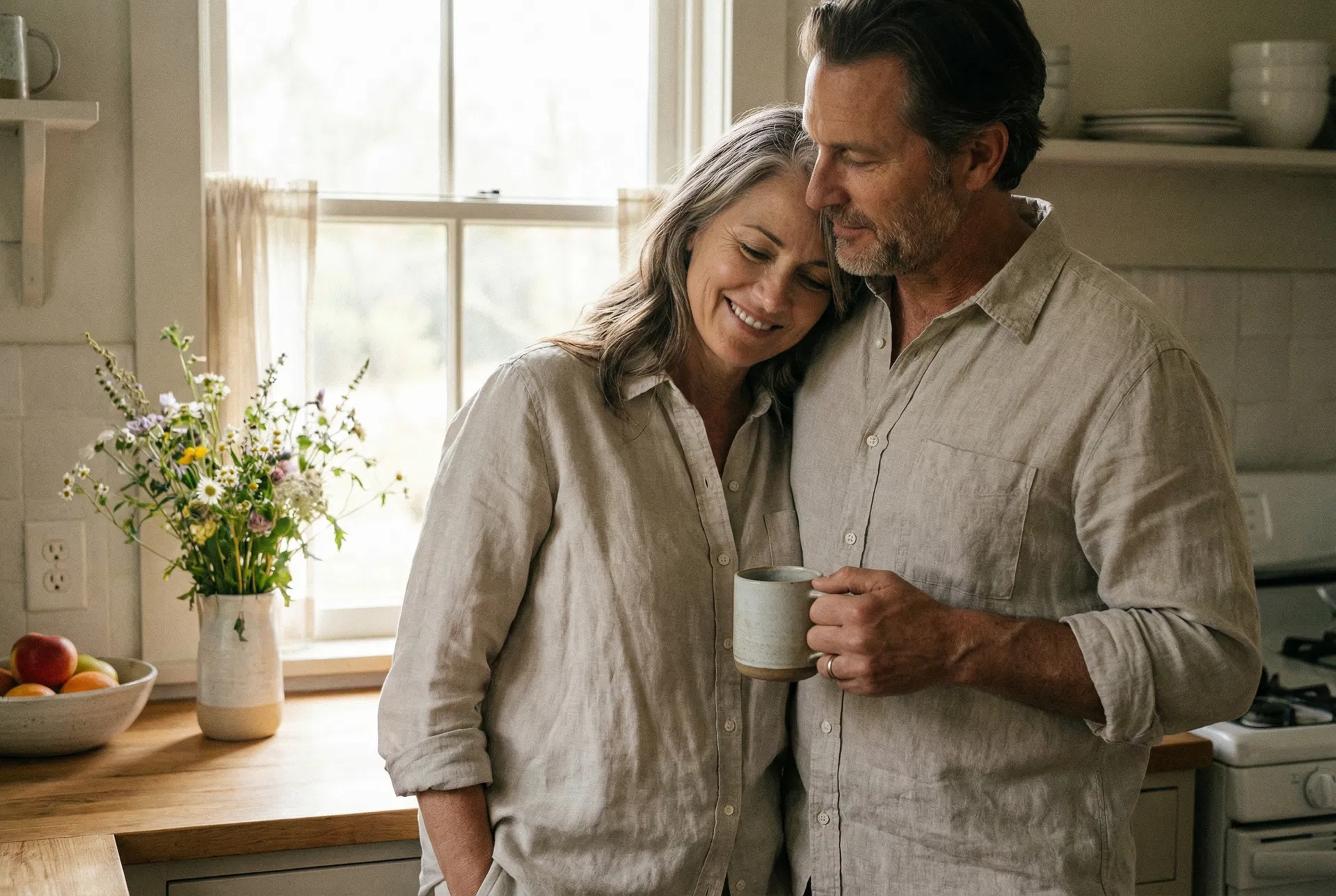 Couple reconnecting — the intimacy that came back