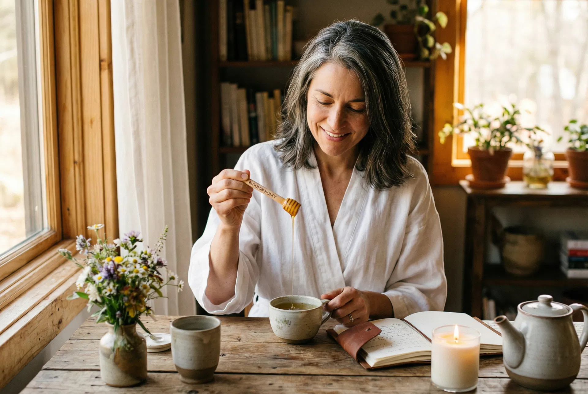 Sarah's morning ritual with Bloomin honey sticks