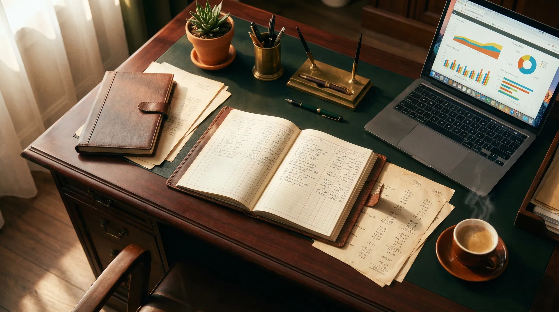 Professional accounting workspace