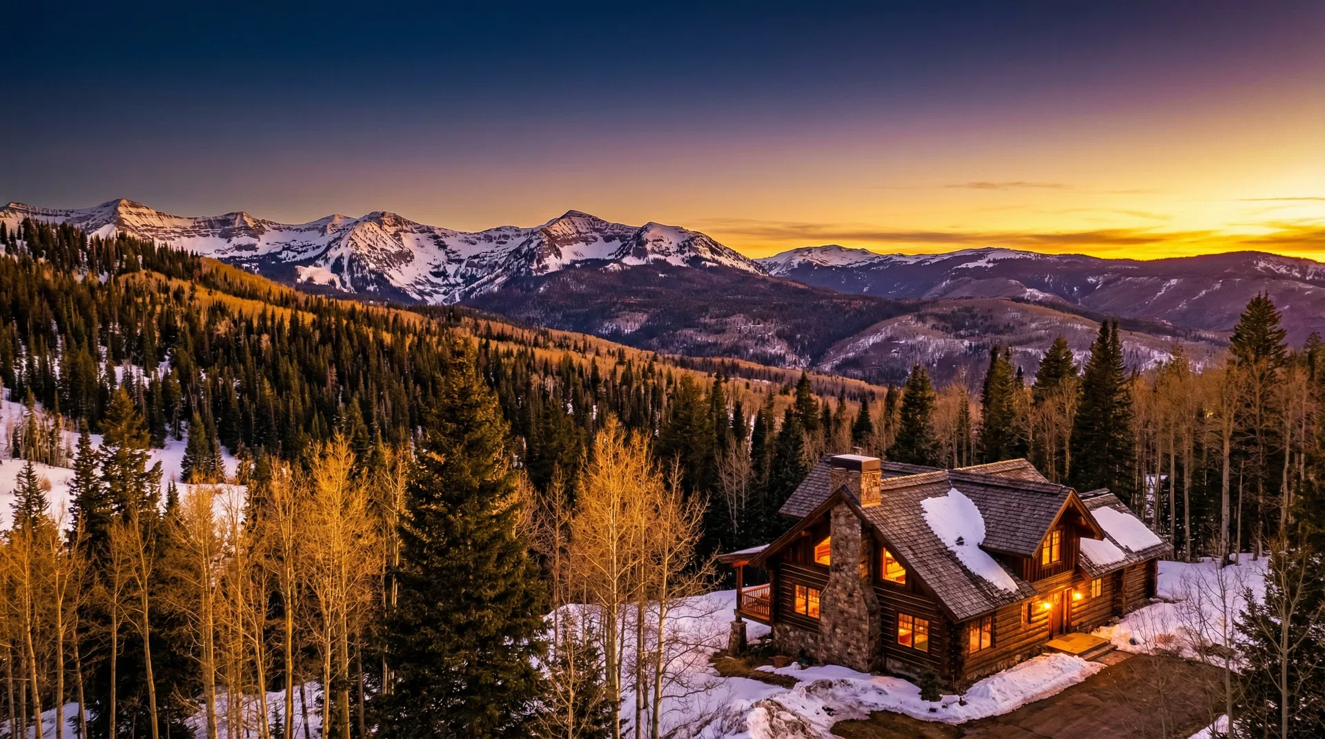 Utah Mountains at sunset
