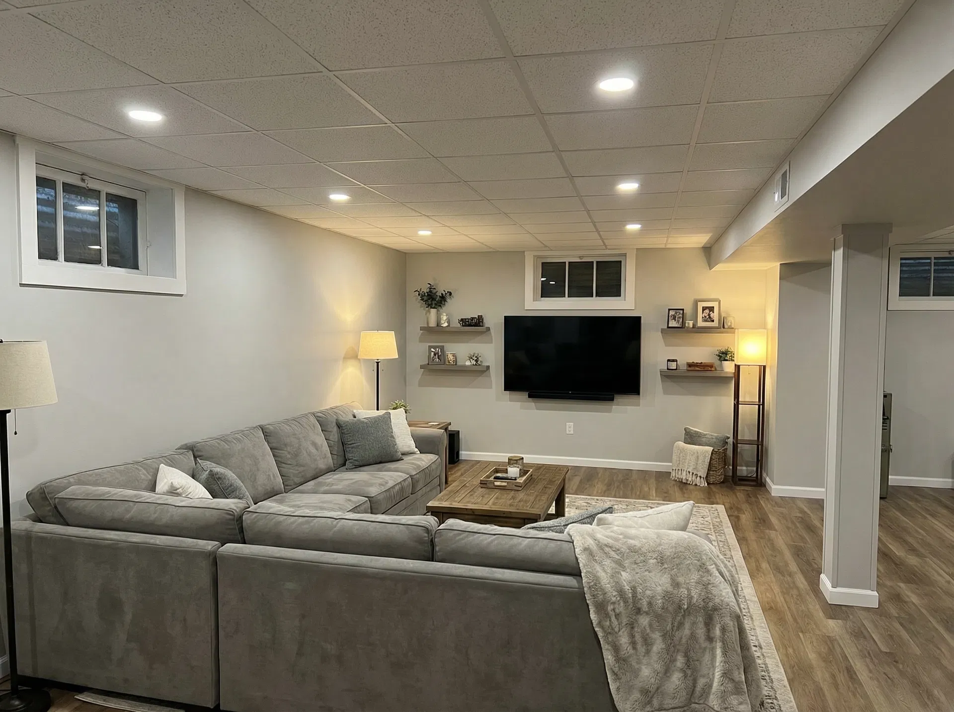 Basement Finishing after CORE Renovations services in Moncton