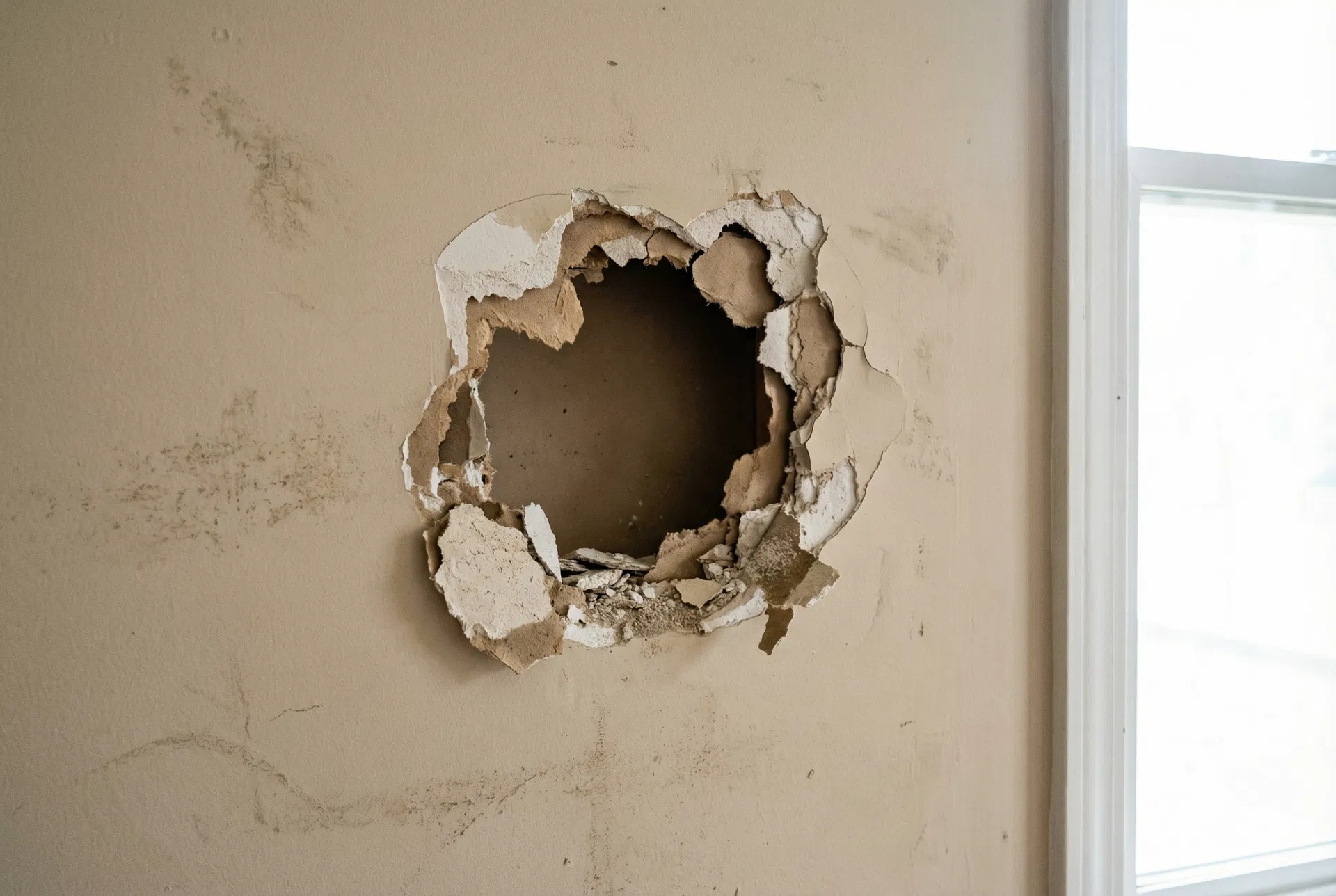 Drywall Repair before CORE Handyman services in Moncton