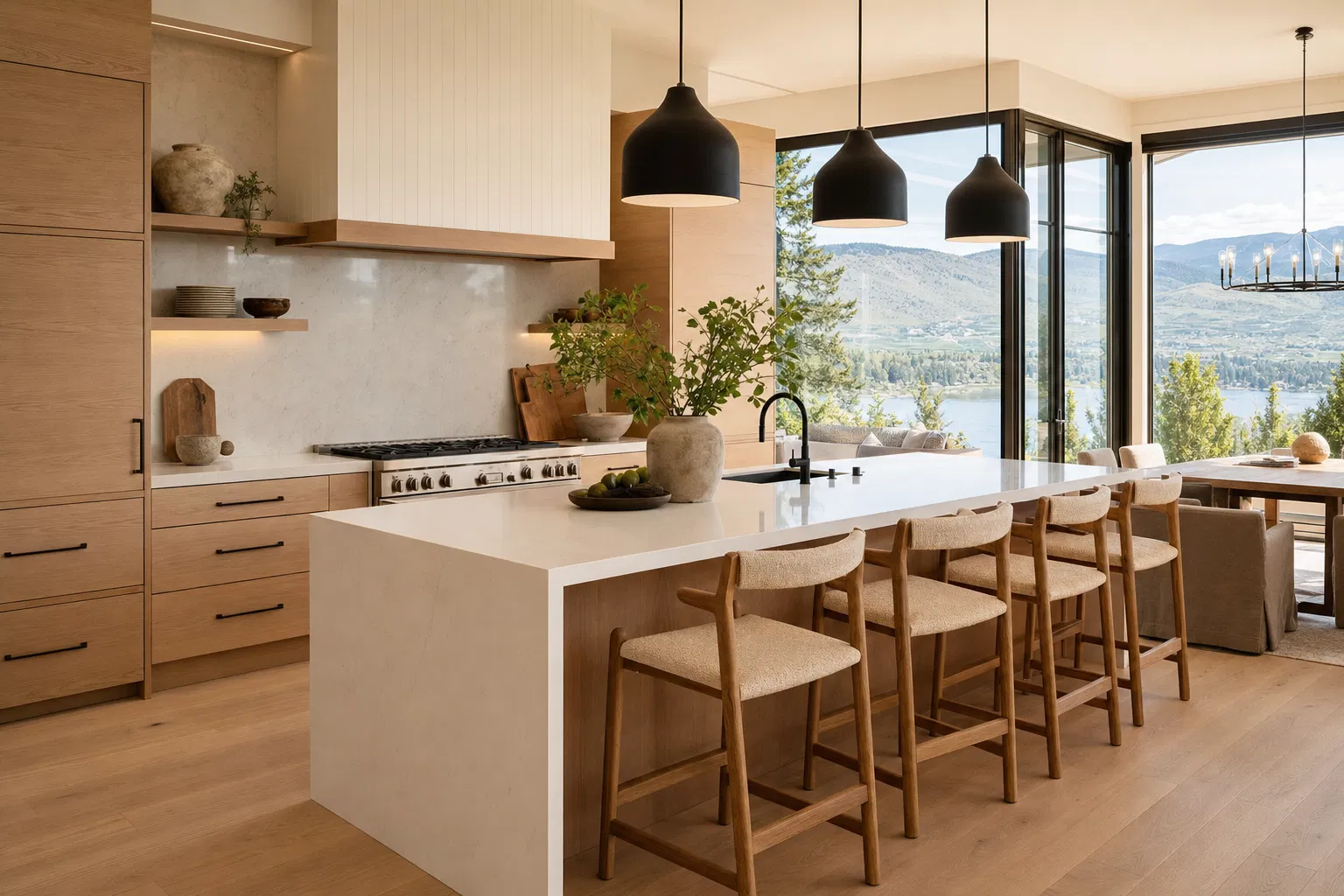 Modern Okanagan kitchen renovation by Oak & Ivory Building Co.