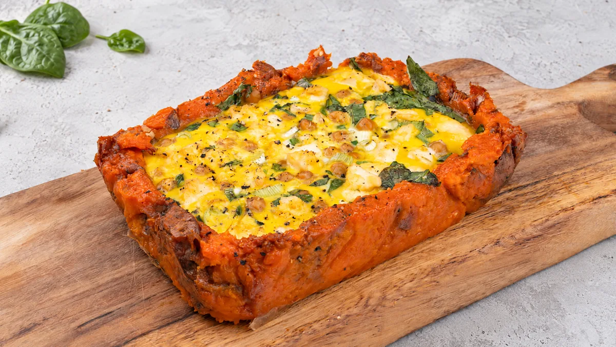 Vegane Süßkartoffel Frittata