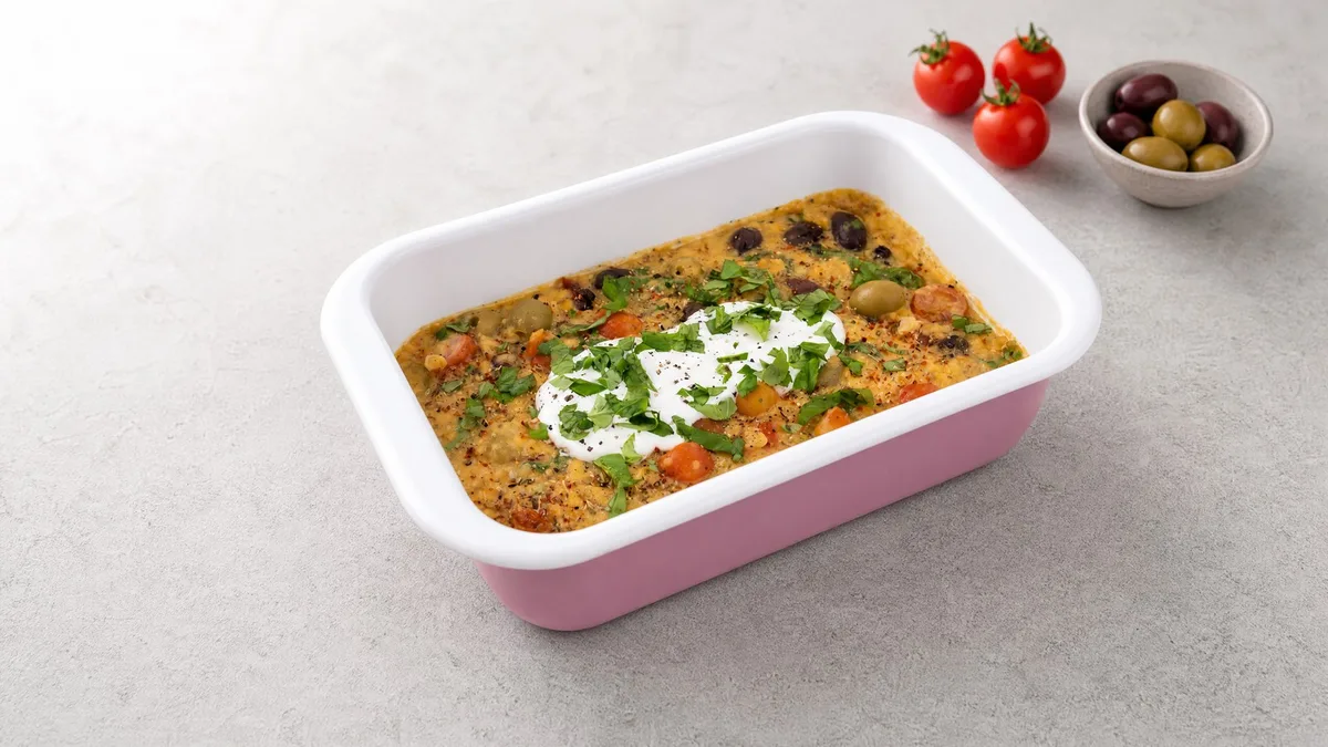 Ofen-Linsen mit Feta und Tomaten