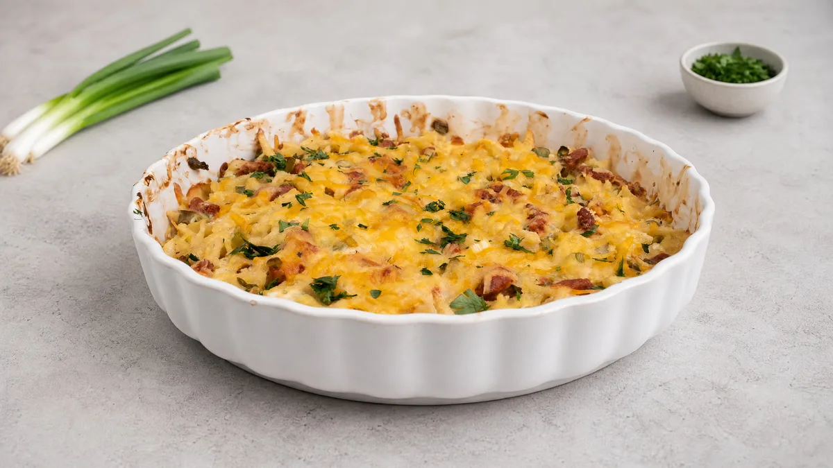 Veganer Spätzle-Auflauf