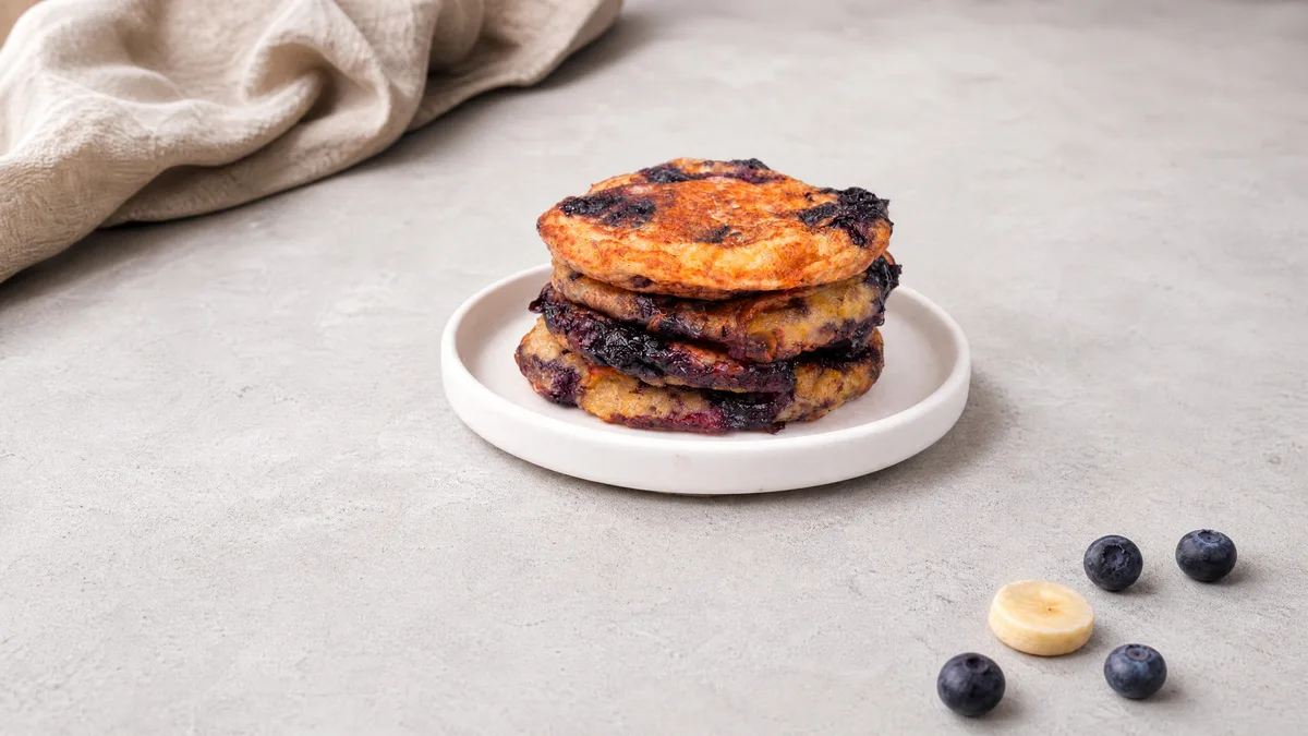Heidelbeer-Bananen-Pancakes