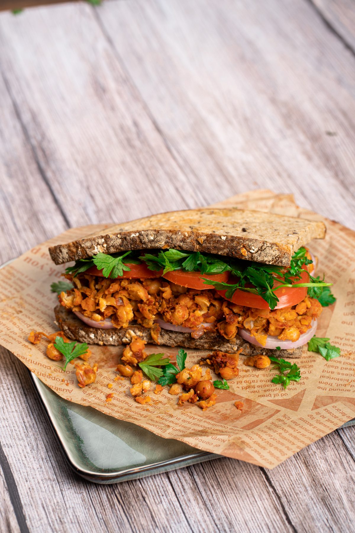 Kichererbsen-Chili-Sandwich