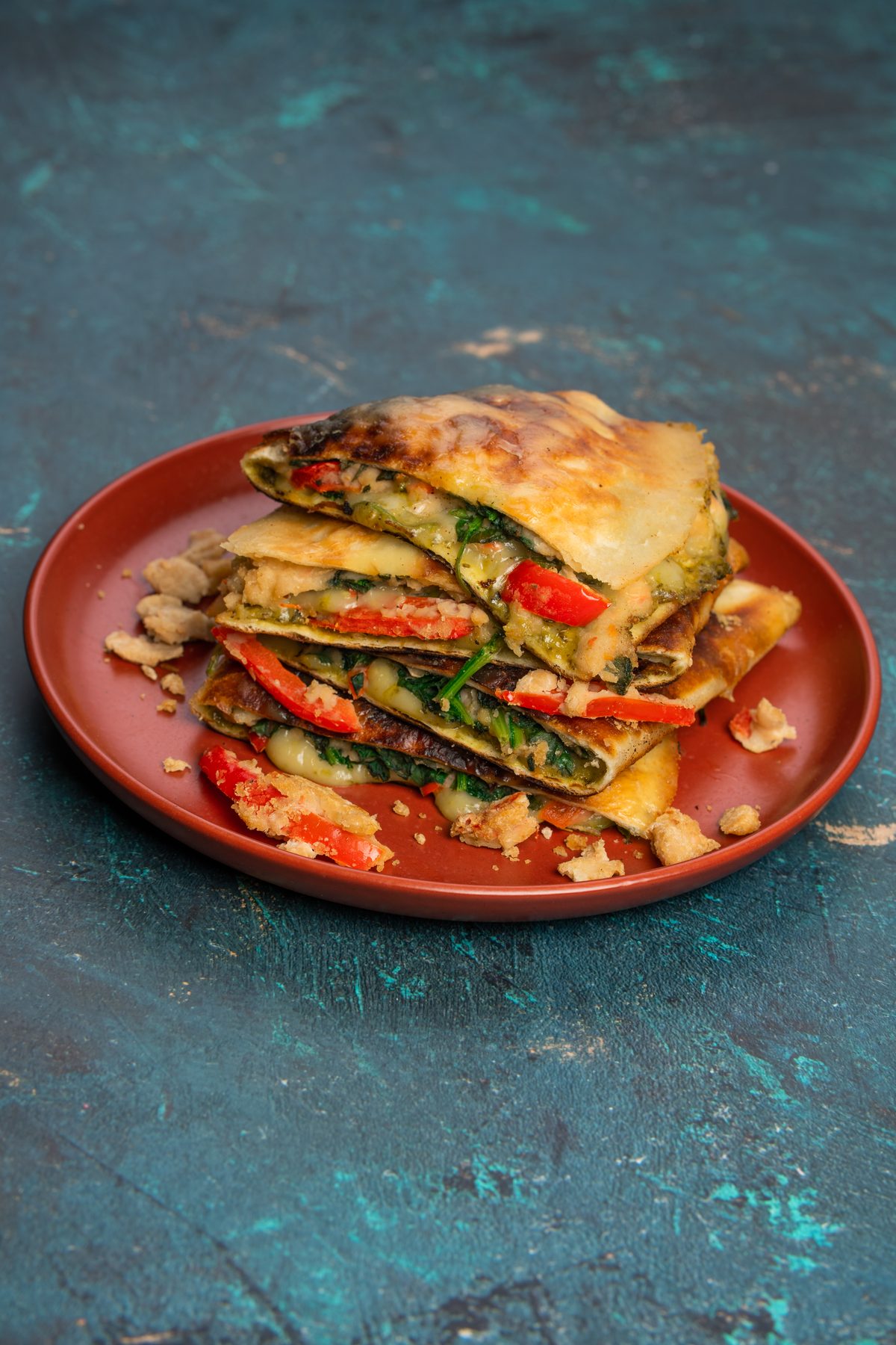 Pesto Bohnen Quesadillas