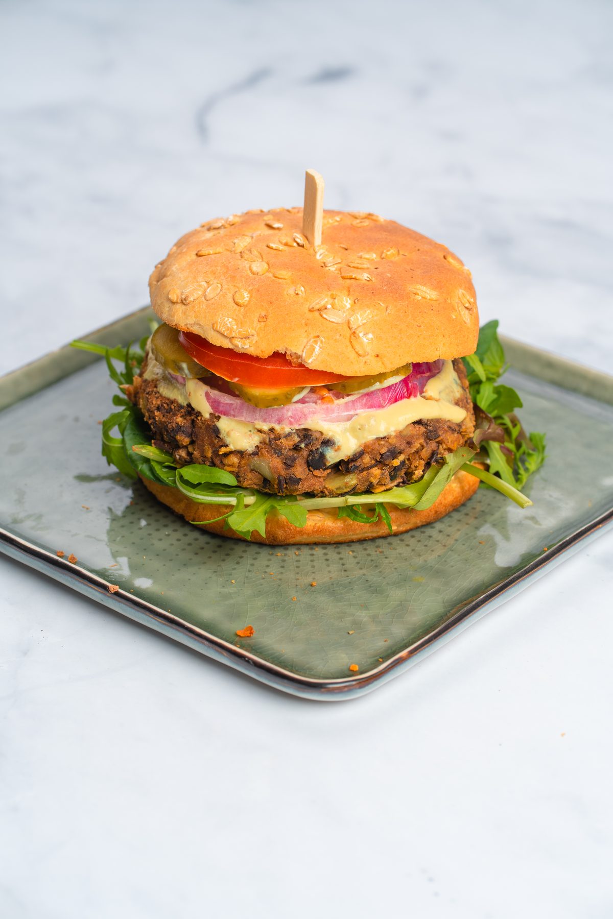 Schwarze-Bohnen-Burger