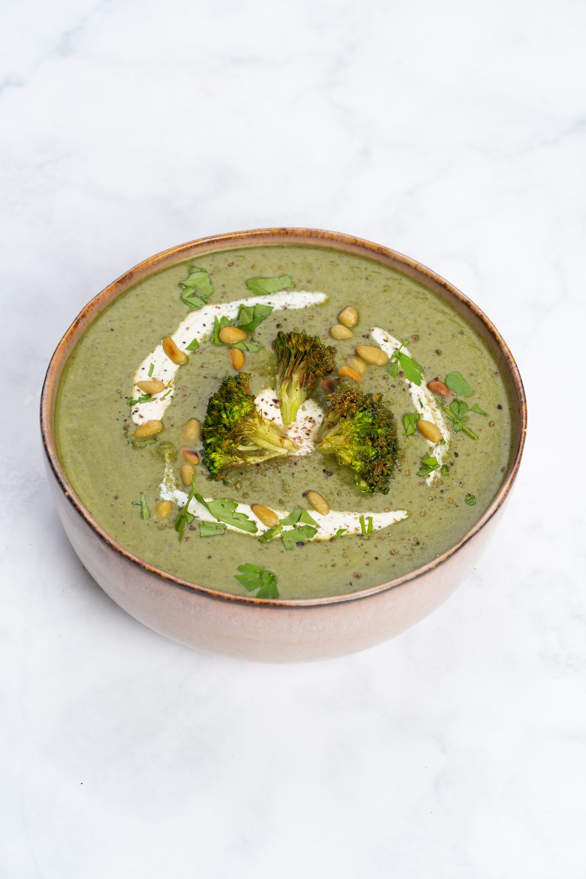 Spinat Brokkoli Suppe mit Minze