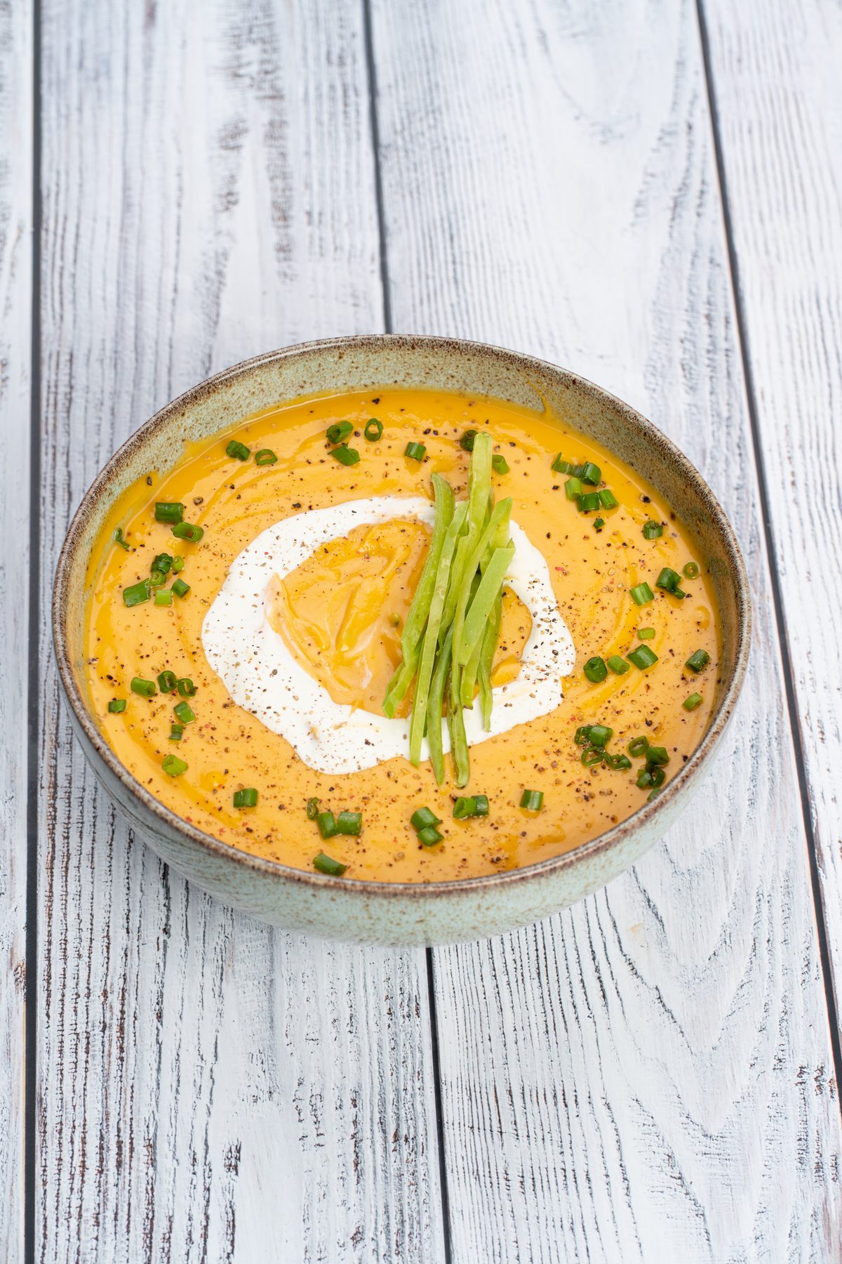 Süßkartoffelsuppe mit Ingwer