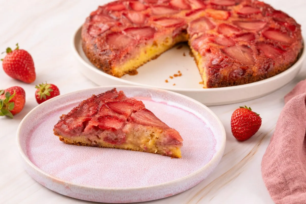Erdbeer-Upside-Down-Kuchen