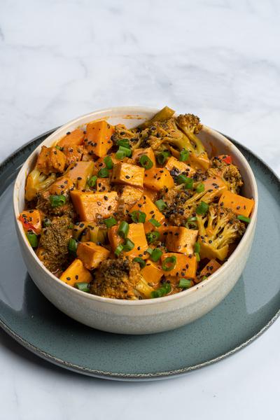 Süßkartoffeln mit Tofu & Kokos