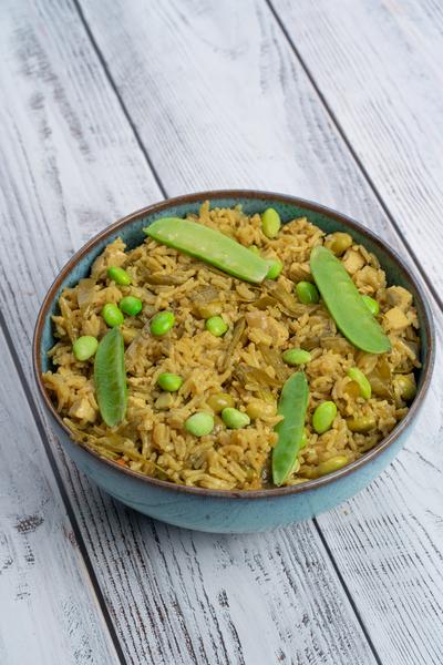 Reistopf mit Edamame