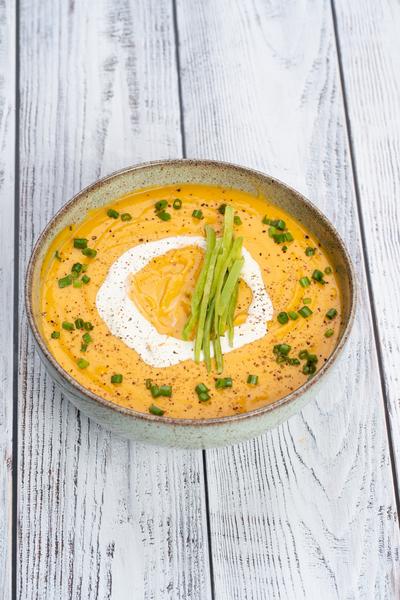 Süßkartoffelsuppe mit Ingwer