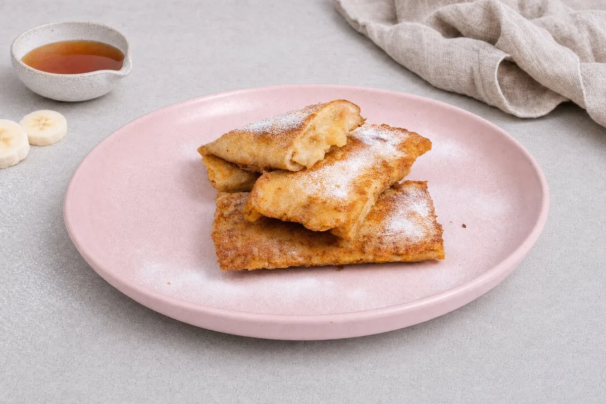 French Toast Röllchen mit Banane